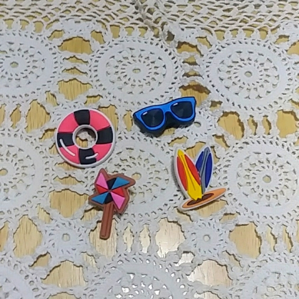 Beach Theme Jibbitz - shoe charms for CROCS or similar shoe
